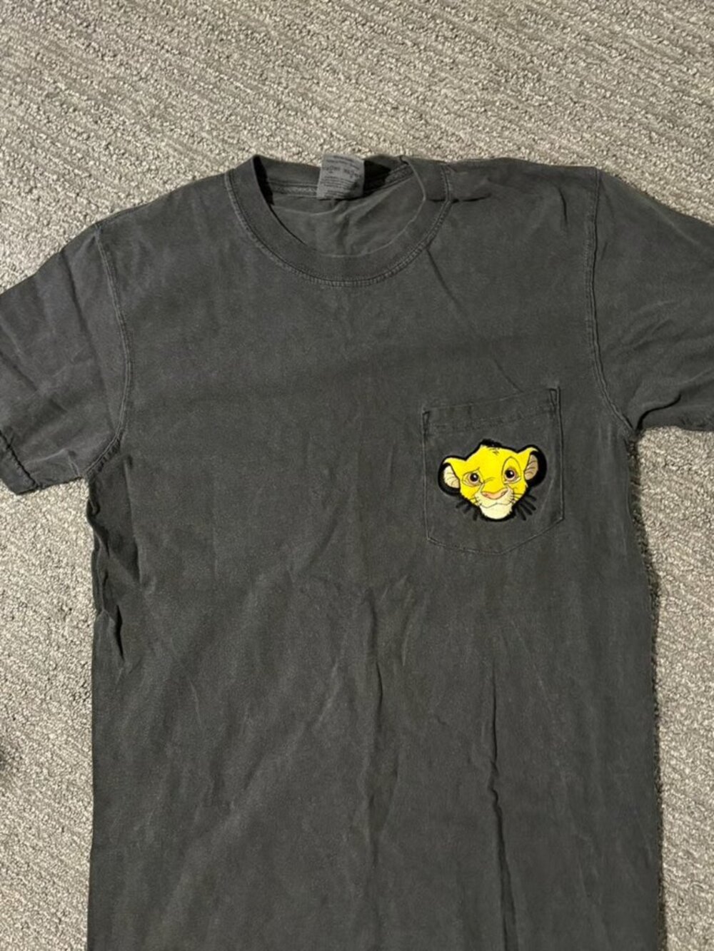 Lion King Comfort Colors Tee w/ Patches | Vintage Wash Disney Graphic Shirt